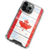 Canada Flag Light Wood iPhone 14 Pro Clear Case