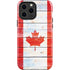 Canada Flag Light Wood iPhone 14 Pro Max Impact Case