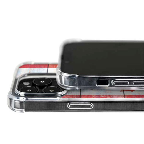 Canada Flag Light Wood iPhone 14 Pro Max MagSafe Case