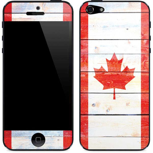 Canada Flag Light Wood iPhone 5/5s/5SE Skin