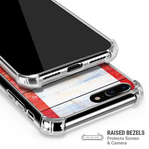 Canada Flag Light Wood iPhone 7/8 Plus Clear Case