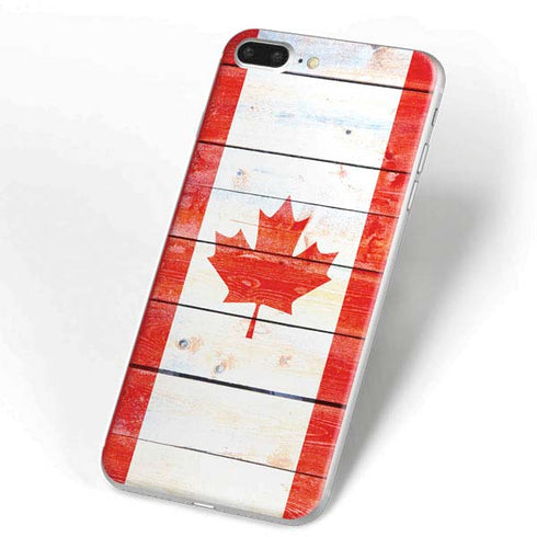 Canada Flag Light Wood iPhone 7 Plus Skin