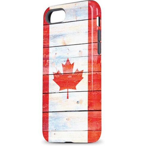 Canada Flag Light Wood iPhone 7 Pro Case
