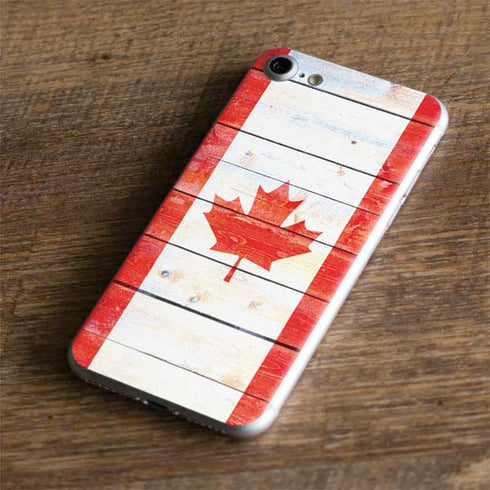 Canada Flag Light Wood iPhone 7 Skin