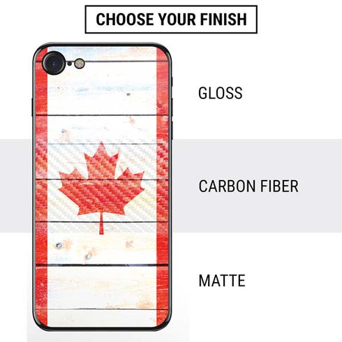 Canada Flag Light Wood iPhone SE (2nd & 3rd Gen) Skin