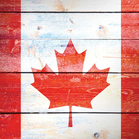 Canada Flag Light Wood iPhone X Pro Case