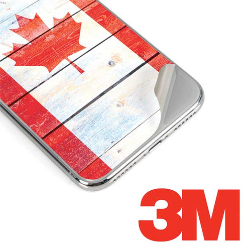 Canada Flag Light Wood iPhone XR Skin