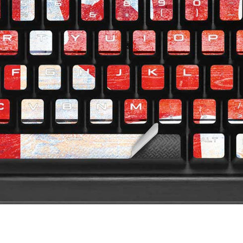 Canada Flag Light Wood K95 RGB PLATINUM Mechanical Gaming Keyboard Skin