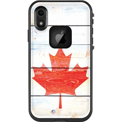 Canada Flag Light Wood LifeProof Fre iPhone Skin