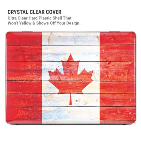 Canada Flag Light Wood MacBook Air 15in (2023-2025) Case plus Skin