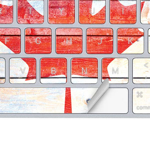 Canada Flag Light Wood Magic Keyboard Skin