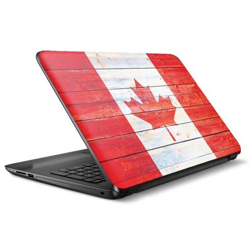 Canada Flag Light Wood HP Notebook Skin