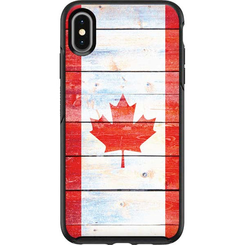 Canada Flag Light Wood Otterbox Symmetry iPhone Skin