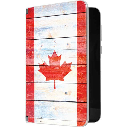 Canada Flag Light Wood Surface Duo Skin