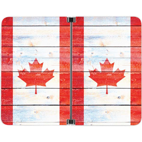 Canada Flag Light Wood Surface Duo Skin