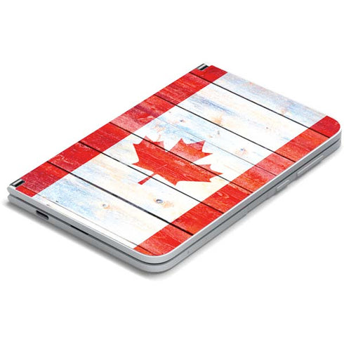 Canada Flag Light Wood Surface Duo Skin