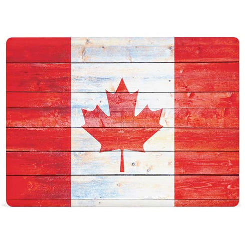 Canada Flag Light Wood Surface Laptop 2 Skin