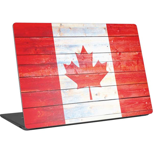 Canada Flag Light Wood Surface Laptop 4 15in Skin