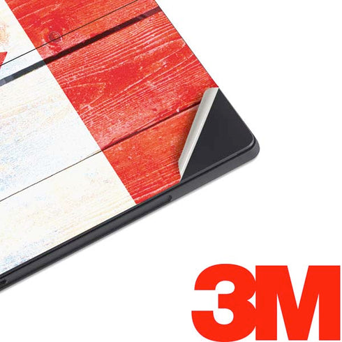 Canada Flag Light Wood Surface Pro 7 Skin