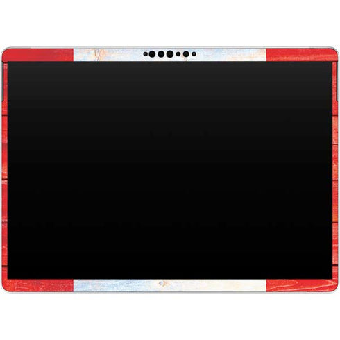 Canada Flag Light Wood Surface Pro 8 Skin