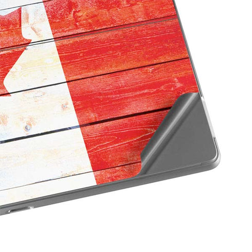 Canada Flag Light Wood Surface Pro 8 Skin