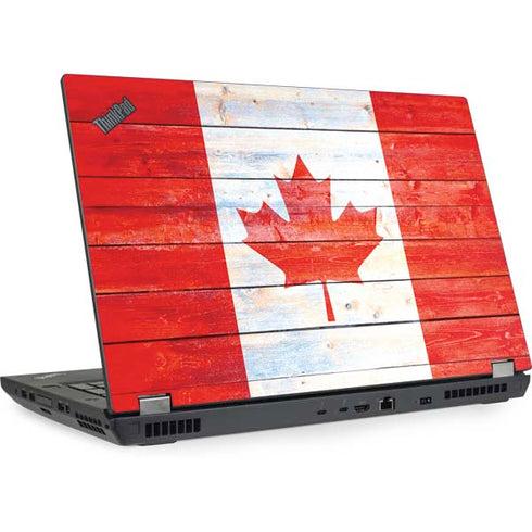 Canada Flag Light Wood Lenovo ThinkPad Skin