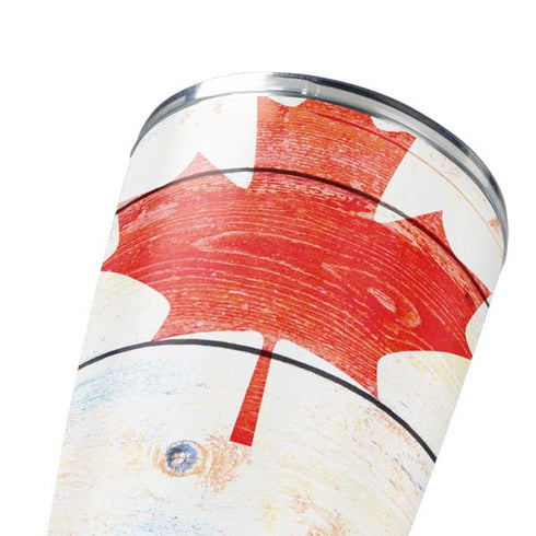 Canada Flag Light Wood Yeti 20oz Tumbler Skin