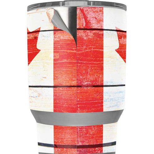 Canada Flag Light Wood Yeti 20oz Tumbler Skin