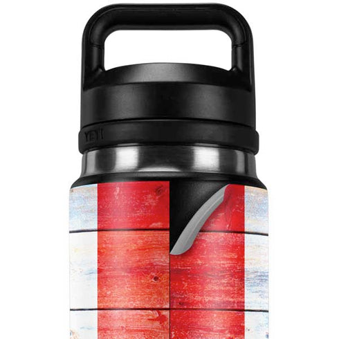 Canada Flag Light Wood YETI Rambler 26oz Bottle Skin