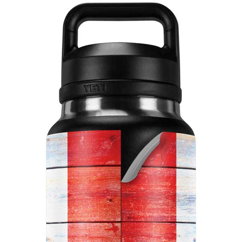 Canada Flag Light Wood YETI Rambler 36oz Bottle Skin