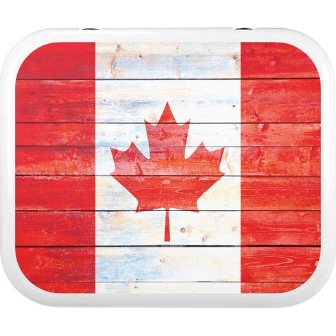 Canada Flag Light Wood YETI Roadie 24 Hard Cooler Skin