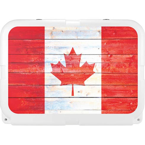 Canada Flag Light Wood YETI Tundra 35 Hard Cooler Skin
