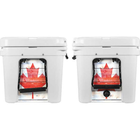 Canada Flag Light Wood YETI Tundra 35 Hard Cooler Skin