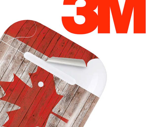 Canadian Flag Dark Wood Apple AirPods 2 Skin
