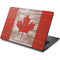 Canadian Flag Dark Wood Dell Chromebook Skin