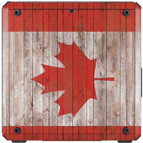 Canadian Flag Dark Wood Cooler Master MasterBox Q300L Mini Tower Skin