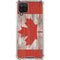 Canadian Flag Dark Wood Galaxy A12 Clear Case
