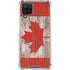 Canadian Flag Dark Wood Galaxy A12 Clear Case