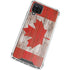 Canadian Flag Dark Wood Galaxy A12 Clear Case