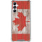 Canadian Flag Dark Wood Galaxy A15 5G Clear Case