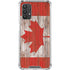Canadian Flag Dark Wood Galaxy A32 5G Clear Case