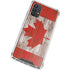 Canadian Flag Dark Wood Galaxy A32 5G Clear Case
