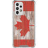 Canadian Flag Dark Wood Galaxy A53 5G Clear Case