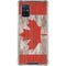 Canadian Flag Dark Wood Galaxy A71 5G Clear Case