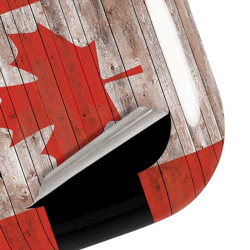 Canadian Flag Dark Wood Galaxy Buds Live Skin