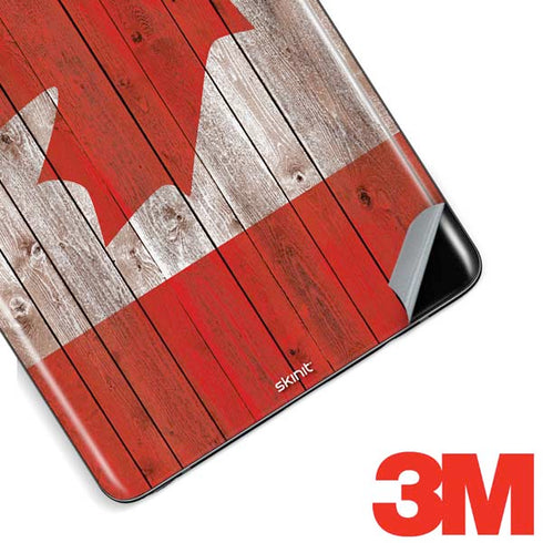 Canadian Flag Dark Wood Galaxy Note 8 Skin