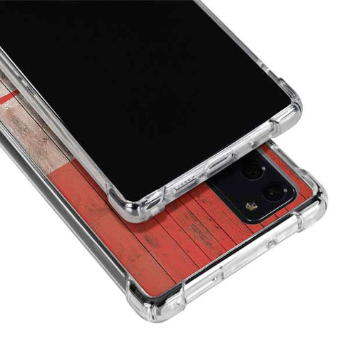 Canadian Flag Dark Wood Galaxy Note20 5G Clear Case