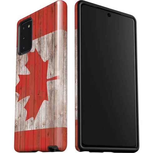 Canadian Flag Dark Wood Galaxy Note20 5G Pro Case