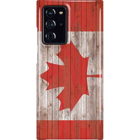 Canadian Flag Dark Wood Galaxy Note20 Ultra 5G Lite Case