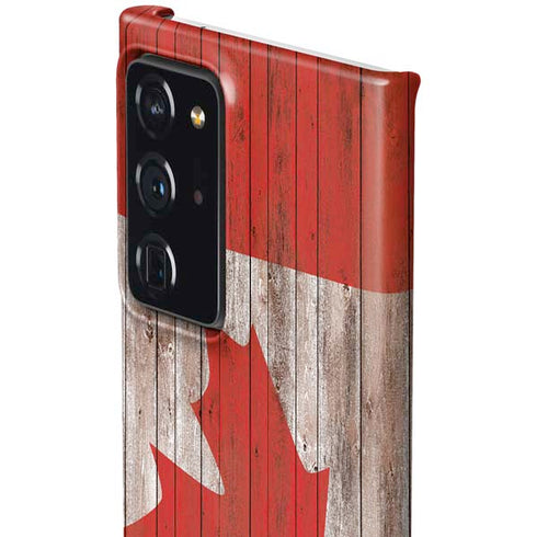 Canadian Flag Dark Wood Galaxy Note20 Ultra 5G Lite Case
